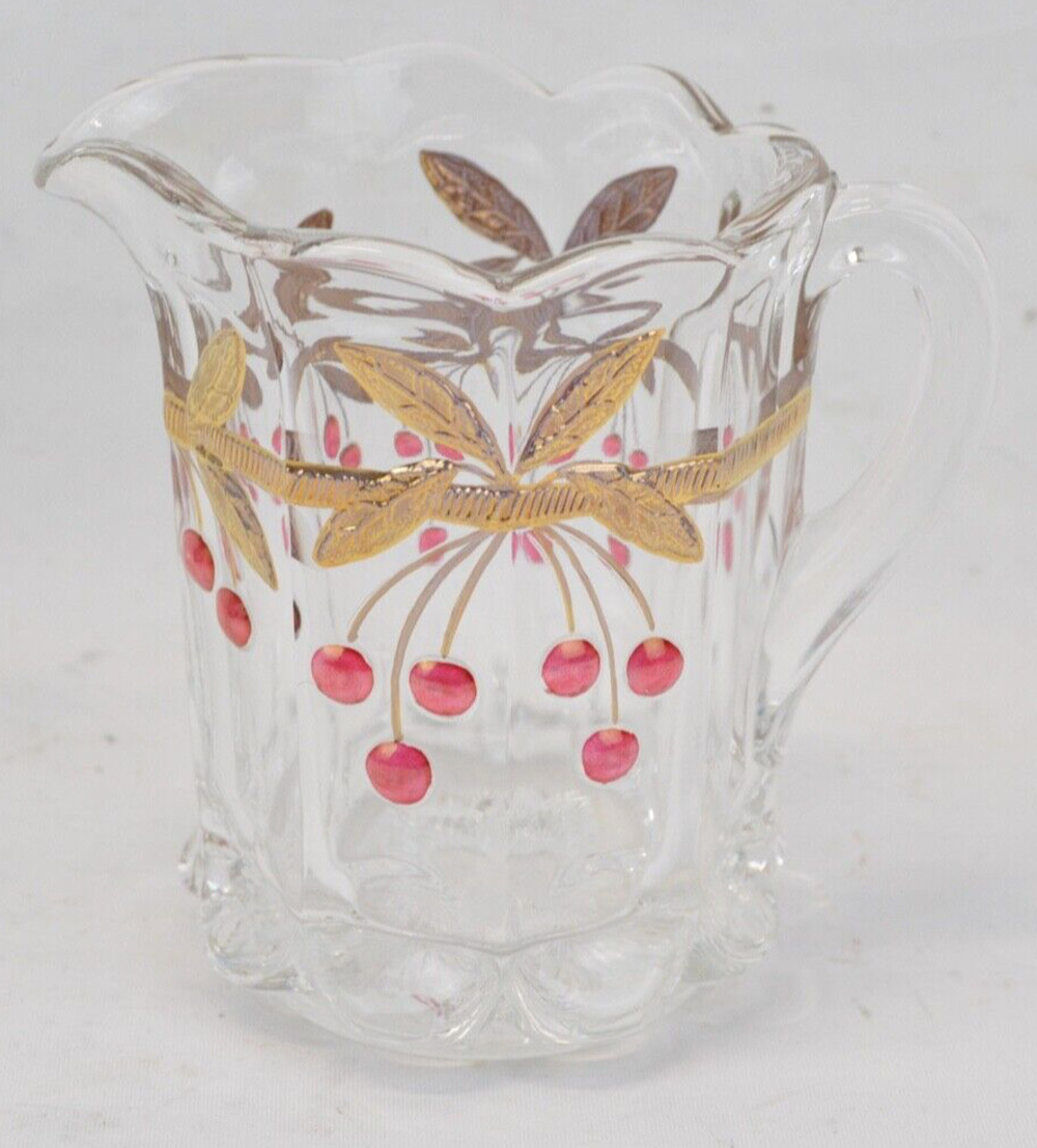 American Girl Samantha Mosser Glass Pitcher 4" Victorian Lemonade Cherry